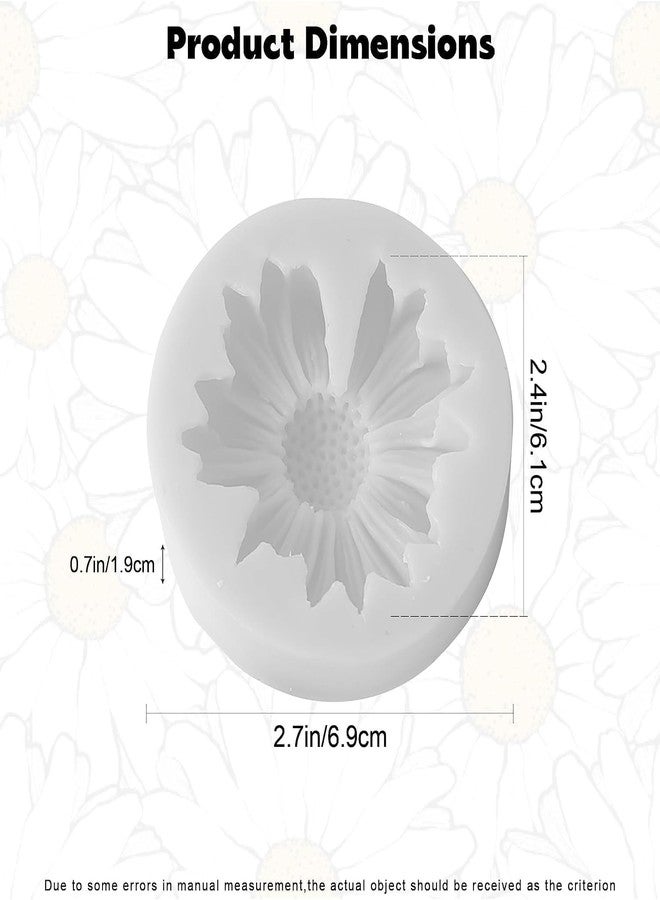 Vedini Daisy Flower Shape Silicone Mold 3D for Candle Making Flower Mould Soap Resin Art and Craft Chocolate Cake DIY (Multicolour) - Image 2